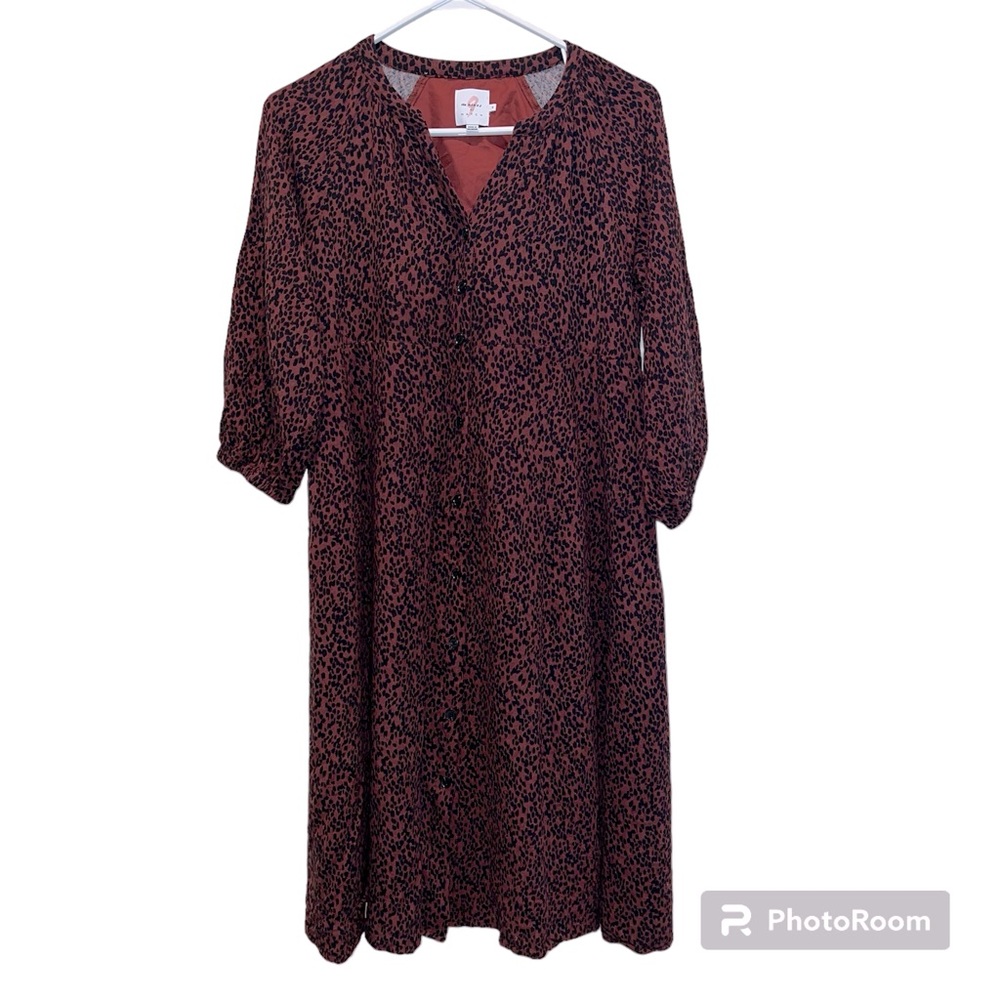 The Nines by Hatch Women’s Maroon and Black Maternity Dress Medium
